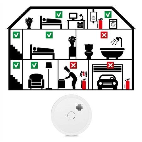 Alecto Wireless connectable smoke detector 10 year, 3 pack