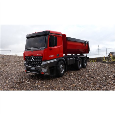 AMEWI Mercedes-Benz Arocs licen. camion ribalt. RTR rosso 2,4GHz