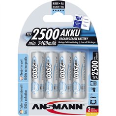 1x4 Ansmann maxE NiMH Akku 2500 Mignon AA 2400 mAh