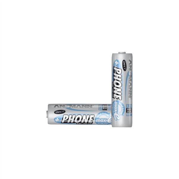 1x2 Ansmann maxE NiMH batteria Mignon AA 1300 mAh DECT PHONE