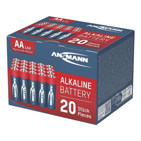 1x20 Ansmann Alkaline Mignon AA LR 6 red-line Box       5015548