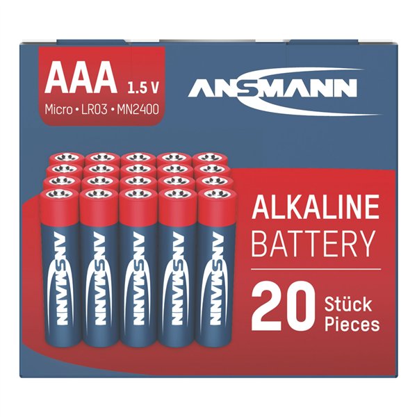 1x20 Ansmann Alkaline Micro AAA LR 03 red-line Box      5015538