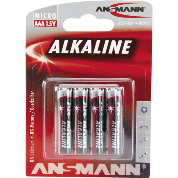 1x4 Ansmann Alkaline Micro AAA LR 03 red-line          5015553