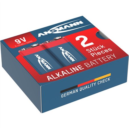 1x2 Ansmann Alkaline 9V-Block red-line                5015591