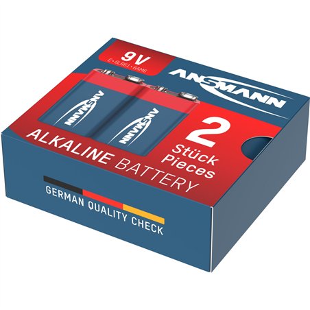 1x2 Ansmann Alkaline 9V-Block red-line                5015591