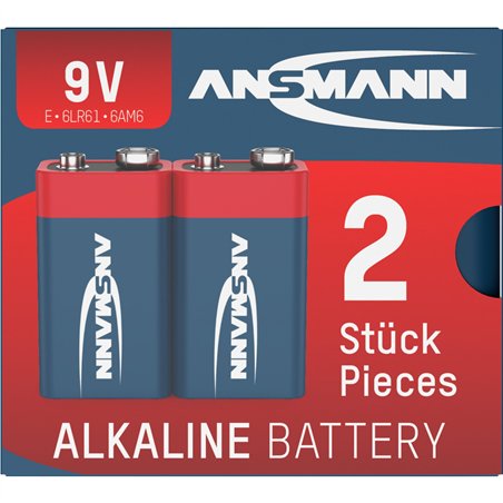 1x2 Ansmann Alkaline 9V-Block red-line                5015591