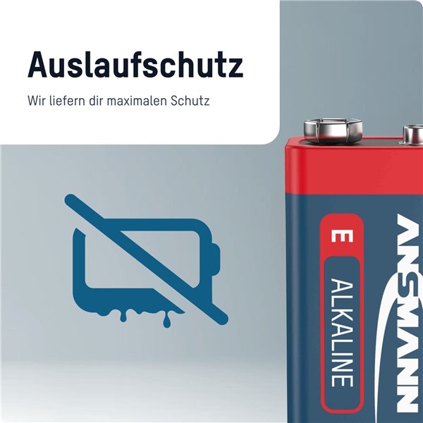 1x2 Ansmann Alkaline 9V-Block red-line                5015591