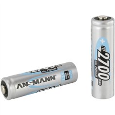 1x2 Ansmann batteria 2700 Mignon AA 2500 mAh 2