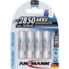 1x4 Ansmann NiMH batteria 2850 Mignon AA 2650 mAh