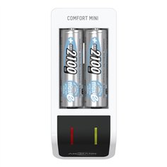 Ansmann Comfort Mini caricatore incl. 2 pile mignon AA 2100 mAh 2