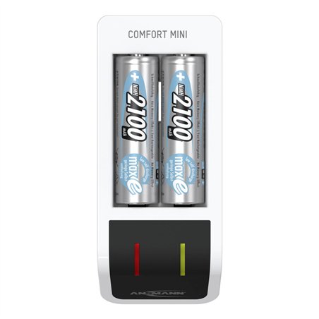 Ansmann Comfort Mini caricatore incl. 2 pile mignon AA 2100 mAh