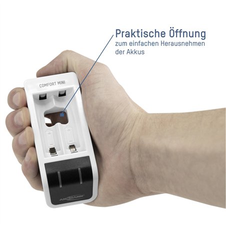 Ansmann Comfort Mini caricatore incl. 2 pile mignon AA 2100 mAh