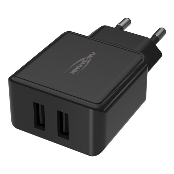 Ansmann Home caricabatt. HC212 2xUSB 2400mA nero