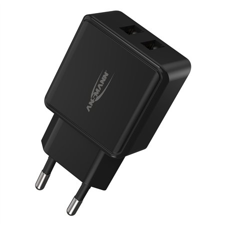 Ansmann Home caricabatt. HC212 2xUSB 2400mA nero