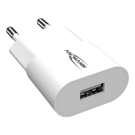 Ansmann Home caricabatt. HC105w 1xUSB 1000mA bian.