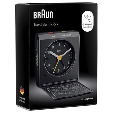 Braun BC 05 B sveglia pieghevole quarzo, nero