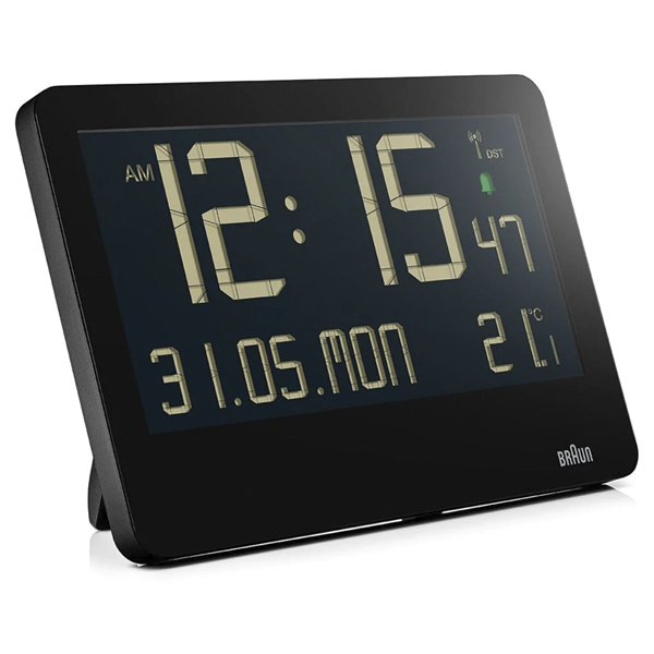 Braun BC 14 nero orologio parete radiocontr. dig.