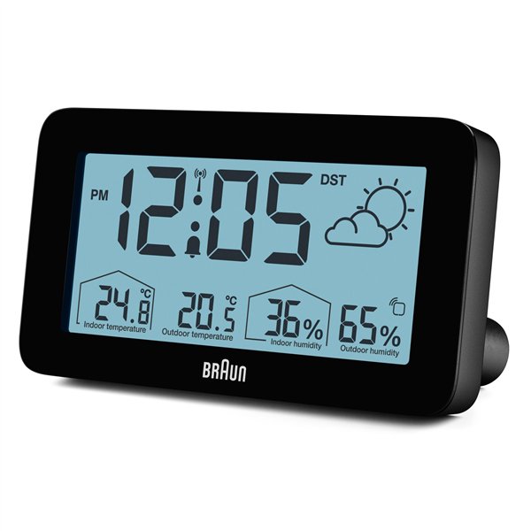 Braun BC 13 BP DCF stazione meteo radiocontr. nero