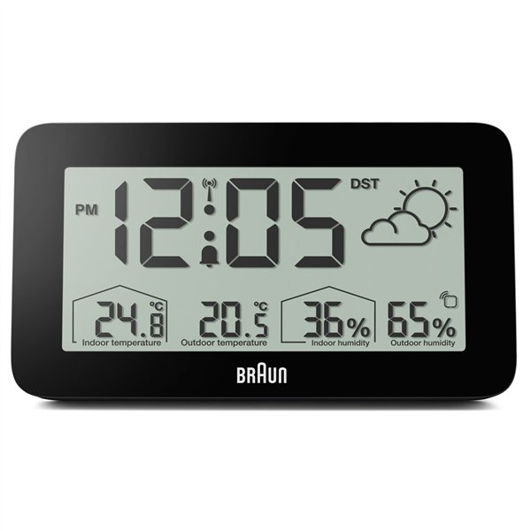 Braun BC 13 BP DCF stazione meteo radiocontr. nero