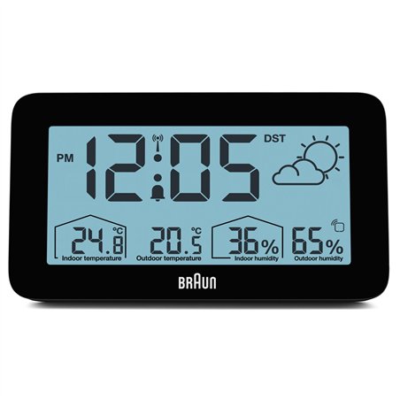 Braun BC 13 BP DCF stazione meteo radiocontr. nero