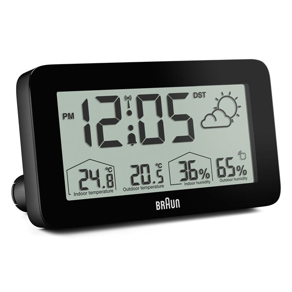 Braun BC 13 BP DCF stazione meteo radiocontr. nero