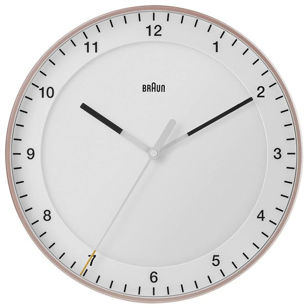 Braun BC 17 PW DCF orologio da parete rosa/bianco