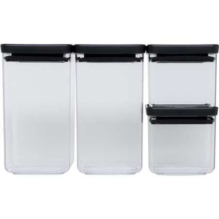 4x1 Brabantia barattolo Tasty quadrato, grigio scuro