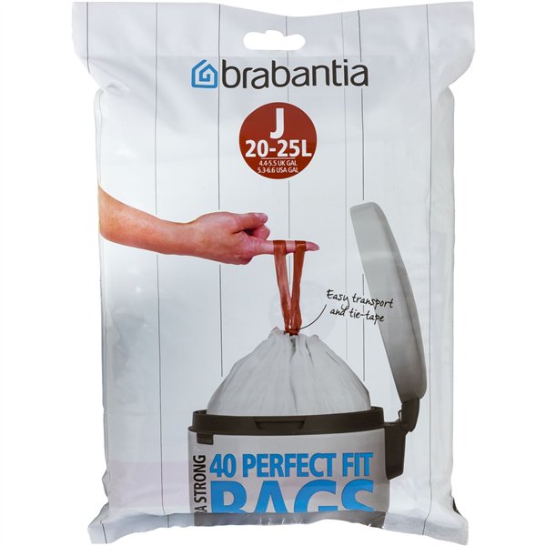 Brabantia PerfectFit sacchi immondizia tipo J 20-25 L,40 pz.