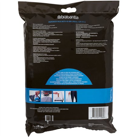Brabantia PerfectFit sacchi immondizia tipo J 20-25 L,40 pz.