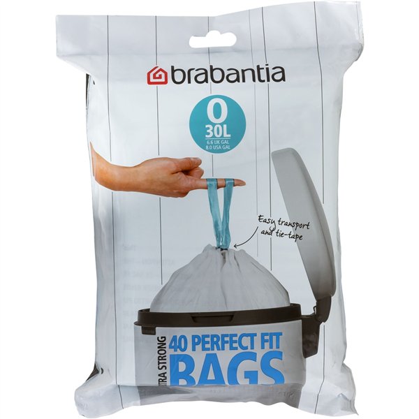 Brabantia PerfectFit sacchi immondizia tipo O 30 L, 40 pz