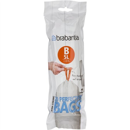 Brabantia PerfectFit sacchetti spazzatura tipo B, 5 L, 20 pz.