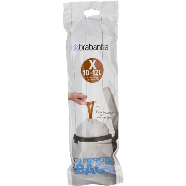 Brabantia PerfectFit sacchetti spazzatura tipo X, 12 L, 20 pz.