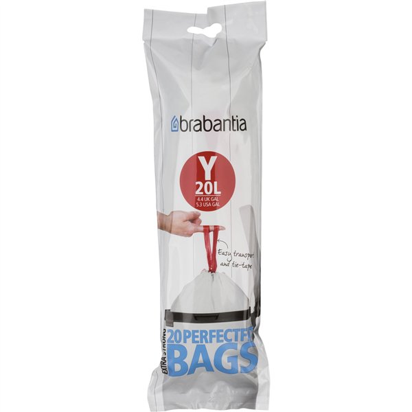 Brabantia PerfectFit sacchetti spazzatura Tipo Y, 20 L, 20 pz.