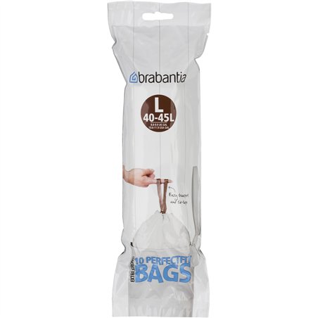 Brabantia PerfectFit sacchetti spazzatura t. L 40-45 L, 10 pz.