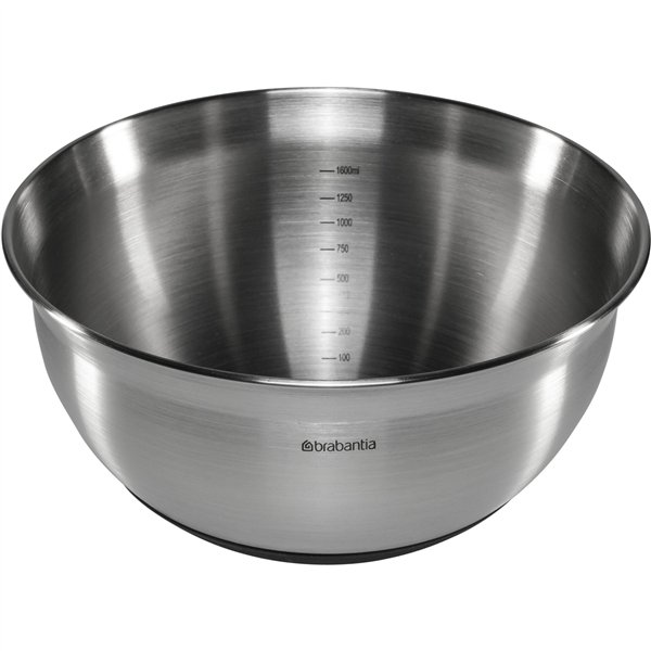 Brabantia ciotola acciaio opaco nero, 1.6 L ( d22 cm)