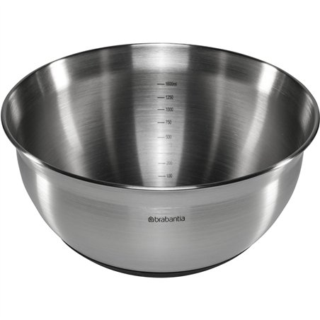 Brabantia ciotola acciaio opaco nero, 1.6 L ( d22 cm)