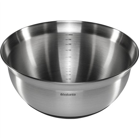 Brabantia ciotola acciaio opaco nero, 3 L ( d26 cm)