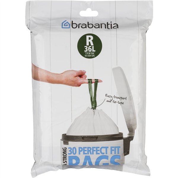 Brabantia PerfectFit sacchetti spazzatura tipo R, 36 L, 30 pz.