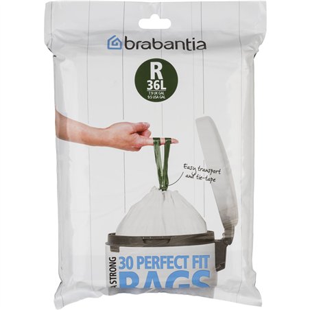 Brabantia PerfectFit sacchetti spazzatura tipo R, 36 L, 30 pz.