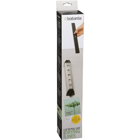 Brabantia filo stendibiancheria 22m acciaio opaco