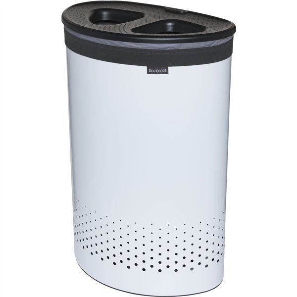 Brabantia cesto portabiancheria, 55 L grigio scuro / bianco