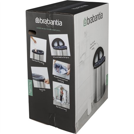 Brabantia cesto portabiancheria, 55 L grigio scuro / bianco