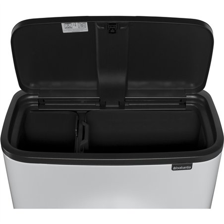 Brabantia pattumiera Bo Touch Bin bianco, 11 + 23 L