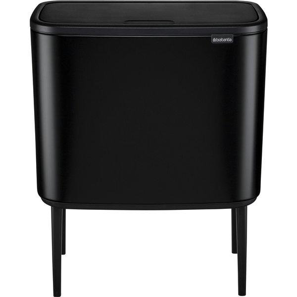 Brabantia pattum. Bo Touch Bin nero opaco,  11 + 23 L