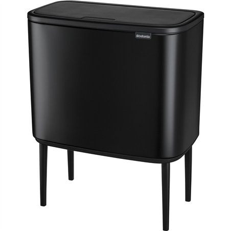 Brabantia pattum. Bo Touch Bin nero opaco,  11 + 23 L