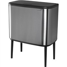 Brabantia pattum. Bo Touch Bin acciaio opaco FPP, 11 + 23 L 2