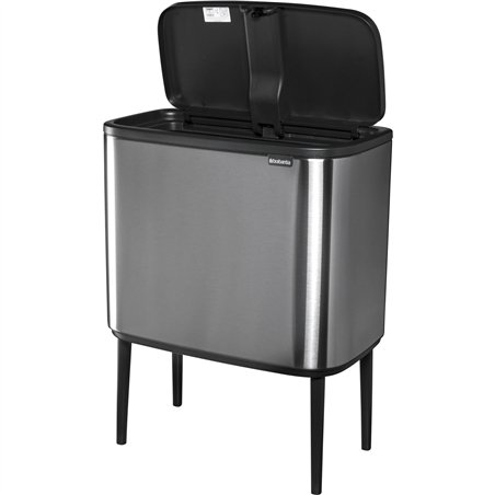 Brabantia pattum. Bo Touch Bin acciaio opaco FPP, 11 + 23 L