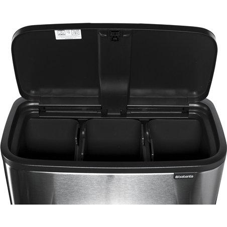 Brabantia pattum. Bo Touch Bin acciaio opaco FPP, 11 + 23 L