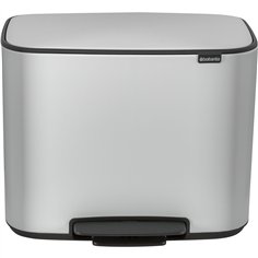 Brabantia Bo pattumiera a pedale bianco, 11 + 23 L