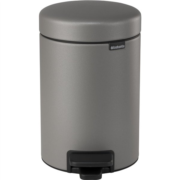 Brabantia pattumiera a pedale Newicon 3L Mineral Concrete Grey